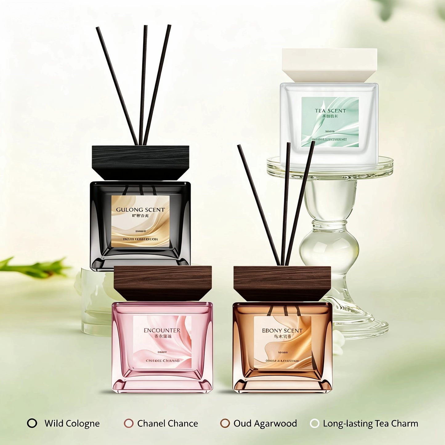 Luxuriöser Raumduft (Reed Diffuser) für das Schlafzimmer | Flammenloser Raumduft mit eleganter Ausstrahlung
