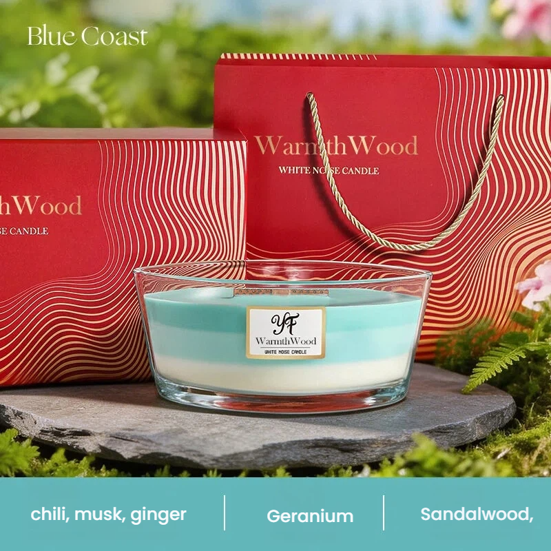 Set de Regalo de Velas de Soja con Ruido Blanco Costero